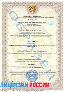 Образец разрешение Елабуга Сертификат ISO 50001